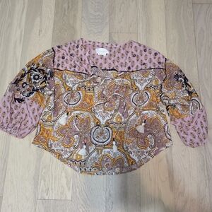 Anthropologie Kayleigh Boho Tassel Top